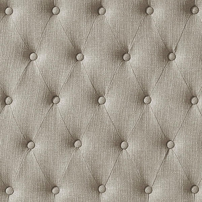 Linen Upholstered Tufted Button King Headboard and Comfortable Fashional Padded King/California King Size Headboard - Linen