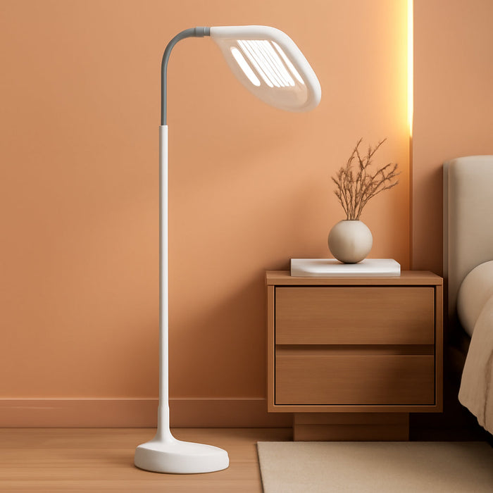 Natural Daylight Floor Lamp - Craft Light Floor Standing for Reading, Crafting, Sewing - Adjustable Gooseneck - Task Lamps for Living Room, Bedroom, Office