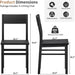 Black Dining Chairs Set of 4, Upgrade Farmhouse Kitchen Room Chair