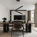 Black 3-Light Solid Wood Linear Pendant Chandelier