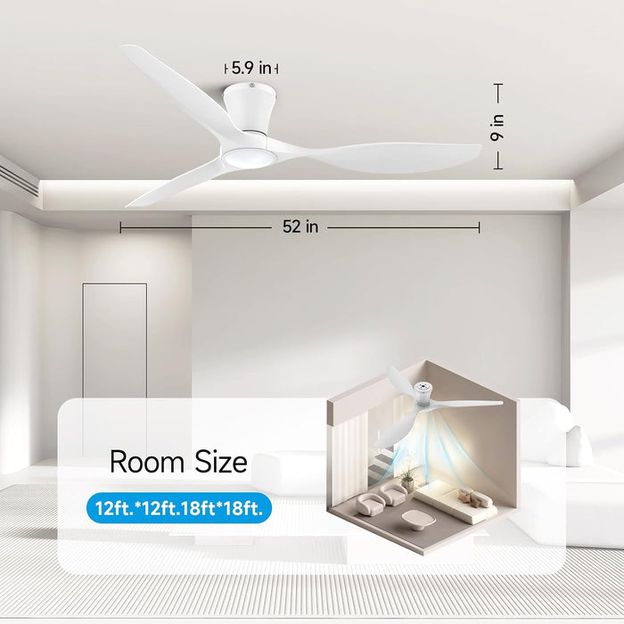 Integrated Lighting Reversible 52 Inch Ceiling Fan