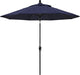 GSPT908302-5439 9' round Aluminum Market, Crank Lift, Push Button Tilt, Black Pole, Sunbrella Navy Patio Umbrella, 9-Feet