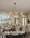 Gold Sputnik Chandeliers for Dining Room Light Fixture over Table, Modern Crystal Chandeliers, 43" 15 Lights Gold Lighting Fixtures for Living Room Kitchen Island