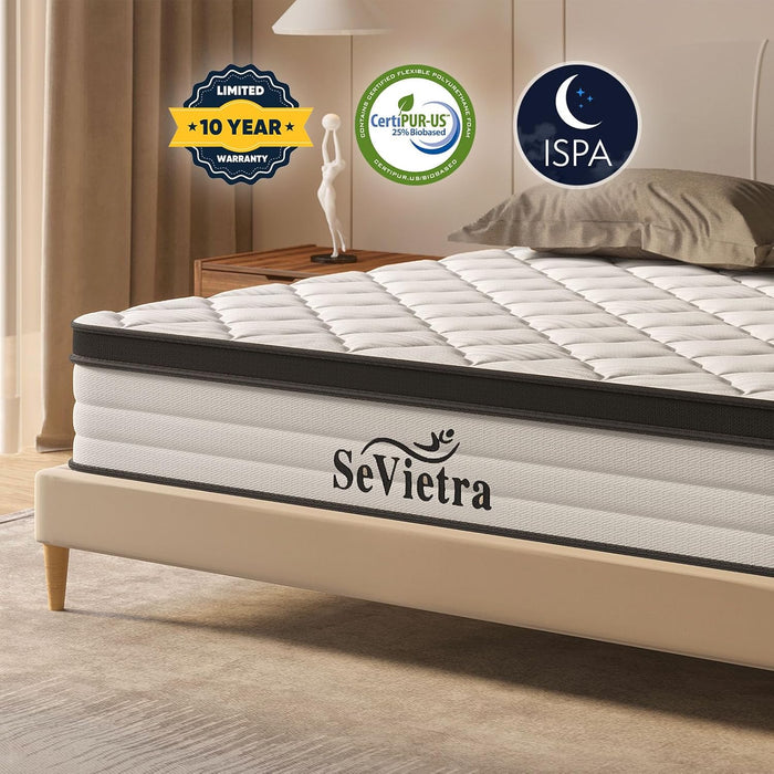 Mattress Queen Size, Colchones Queen 12 Inch in a Box, Individually Pocket Springs, Medium Firm, Pressure Relief, Breathable Comfor Tand Durable, Certipur-Us Certified