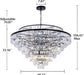 Large Crystal Chandelier, 48’’ Black Farmhouse Luxury Chandelier