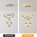Gold Chandeliers Pendant Light Dimmable Three Color
