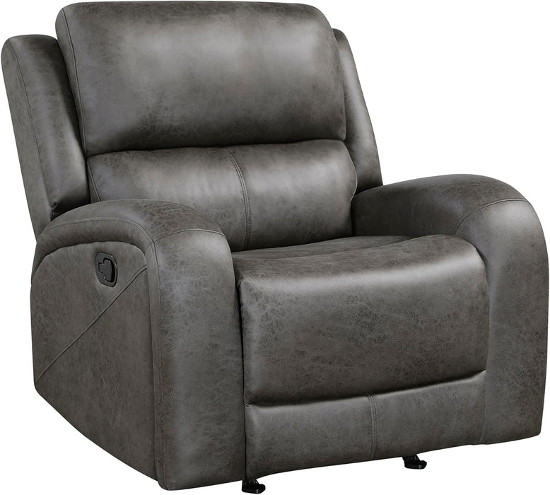 Rocker Recliner Chair, Reclining Rocking Chair, Home Theater Reclining Seat, Manual Recliner Seat for Living Room, Nursery, Bedroom, Office, Apartment, Grey