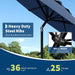 10FT Umbrella Outdoor Patio, Backyard Umbrella with 8 Sturdy Ribs, Push Button Tilt and Crank, Waterproof UV Protection for Garden, Table, Pool, Market