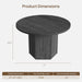 Round FortySevenInch Dining Table Charcoal Grey Model
