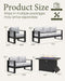 5 Pieces Aluminum Outdoor Patio Furniture Set, Metal Modern Conversation Sofa Set with Fire Pit Table and Washable Thick Cushions for Porch, Backyard, Deck