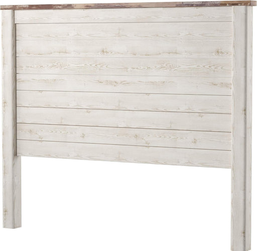 Willowton Cottage Farmhouse Panel Headboard ONLY, Queen, Whitewash