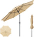 Outdoor Patio Umbrella,Table Umbrella with Push Button Tilt and Crank,Market Umbrella with 8 Sturdy Ribs,Yard Umbrella