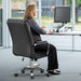 Office Desk Chair,Modern Leather Conference Room Chairs,High Back Ergonomic Home Ofiice Chair,Adjustable Height Swivel Executive Computer Chair with Armrest and Padded Seat,Black