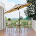 9FT Patio Umbrella 8 Sturdy Ribs Outdoor Table Umbrella, Tan