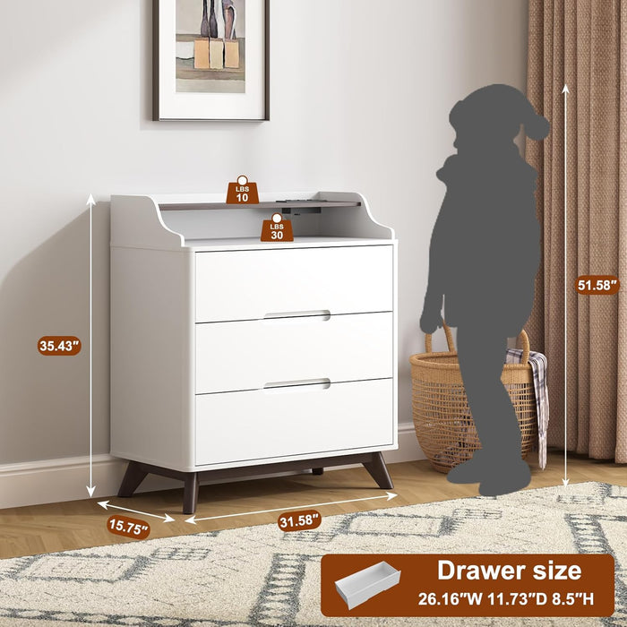 32 Inch Dresser With HighCapacity Charging Station