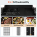 Brand-Man 4 Burner Propane Gas Grill with Infrared Side Burner, 52,000 BTU Total BBQ Grill with Porcelain-Enameled Cast Iron Diamond-Pattern Grates & Griddle for Outdoor Barbecue Grilling