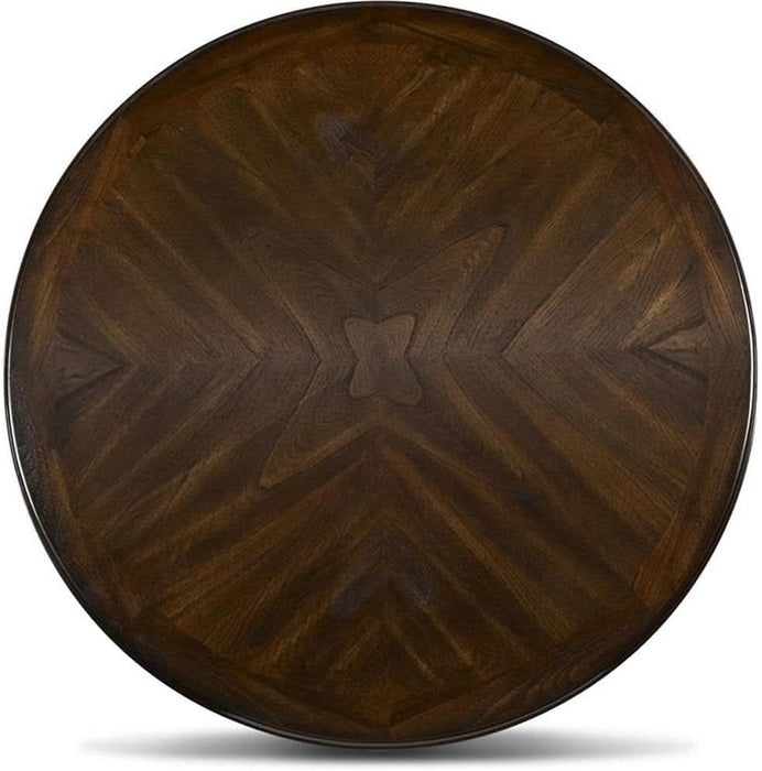 Solid Wood 5-Piece round Dining Set in Cherry Brown