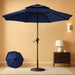 10Ft Patio Umbrella, 3 Tier Outdoor Market Table Umbrellas with 8 Fiberglass Ribs and Push Button Tilt, Windproof, Vented Canopy, UV Protection for Deck, Pool, Backyard