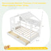 White Twin Size Wooden House Bed TwoUnderbedStorageDrawers