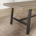 86-Inch Grey Walnut Dining Table Non-Extendable Sturdy