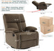 Swivel Rocker Recliner Adults, Rocking Small Recliner Chair for Small Spaces, Small Rocker Recliner Chair for Living Room, RV, Nursery, Bedroom, Light Brown