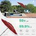 3 Tier 9 Ft Outdoor Patio Umbrella with Tilt and Crank, Red