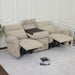 87.8" Wall Hugger Power Reclining Sofa with Drop down Table, 3-Seater Recliner Couch for Small Spaces Living Room RV, USB Ports, Fabric PR635M3 (Beige)