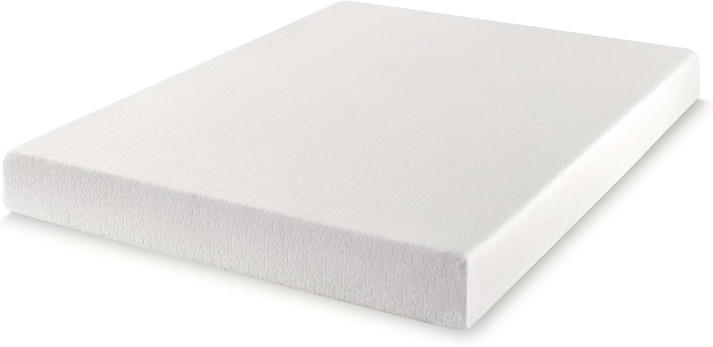 8 Inch Twin Mattress Bed-In-A-Box, Green Tea Memory Foam, White