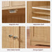 Bolten 49.4In Accent Rattan Cabinet,Storage Cabinet, Bathroom Storage Cabinet with 2 Drawer