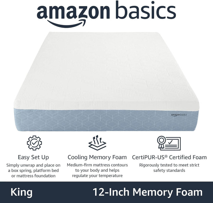 King Size Memory Foam Mattress CoolingGel CertipurUS