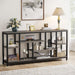 Console Sofa Table, 70.9 Inch Extra Long Console Table behind Couch with Storage Shelves, 3-Tier Modern Narrow Entryway Hallway Accent Table for Living Room, Grey