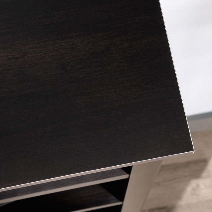 Select Book Shelf, Bookshelf with Storage, Library Bookcase with Doors and Adjustable Shelves, in Estate Black