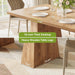 Dining Table for 6 People, Wooden Table, Rectangle Furniture with Heavy Duty Legs, Modern Kitchen Table for Home, Dining Room, Oak