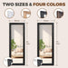 65"X22" Full Length Mirror Solid Wood Frame Floor Mirror with Stand for Living Room, Bedroom Hanging Standing or Leaning, Black