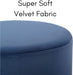 round Ottoman Foot Stool – Soft Padded Modern Stool Design – Ideal for Living Room, Bedroom – Compact Footrest, Vanity Chair, Small Furniture – Foam Seating, Decorative Accent (Blue)