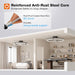 Ceiling Fans with Lights and Remote, 24'' Low Profile Flush Mount Ceiling Fan, 3000–6000K Dimmable LED Fandelier, Bladeless Crystal Fan Light for Bedroom, Kitchen, Living Room, Black