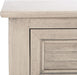 Home Collection Tate Greige 2-Drawer Bottom Shelf Console Table