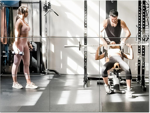 Wall Mirror,Full Length Mirror Tiles for Wall Decor, Modern Full Body Mirror for Home, Office, and Gym（Glass, 16''X12''X 9PCS）