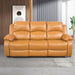 Manual Leather Recliner Sofa Set for Living Room Furniture Set,Leather Recliner Couch Set for Home/Office,Leather Couch Set for 3-Pieces(Sofa+Loveseat+Chair) Ginger, Sofa+Lovsesat+Chair