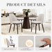 Upholstered Dining Chairs Set of 4, Modern Kitchen Chairs with Back, Fabric Side Dining Room Chairs with Wood Legs for Kitchen Dining Room Restaurant, Beige