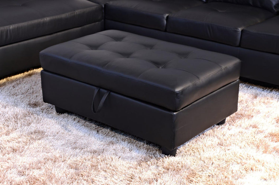 Beverly Fine Funiture Sectional Sofa Set, 91B Black