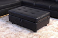 Beverly Fine Funiture Sectional Sofa Set, 91B Black