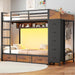 Black Industrial TwinOverTwin HeavyDuty Bunk Bed Outlets
