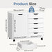 5-Drawer Mobile File Cabinet, Wooden Printer Stand with Storage