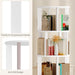 White Four Tier Rotating Bookshelf Tower Floorstanding