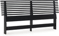 Danziar Modern Slat Headboard for Bedroom, Queen, Black