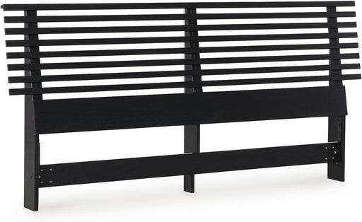 Danziar Modern Slat Headboard for Bedroom, Queen, Black