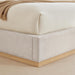 Upholstered Queen Size Bed Frame, Boucle Fabric Platform Bed Mattress Foundation Noise-Free No Box Spring Needed Easy Assembly