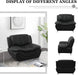 3 Piece Living Room Furniture Set, Leather Sofa Set for Living Room, Modern Couch Set with 3-Seater Sofa, Lovesat and Armchair (Black 1)