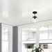 Gracelyn 9 In. Matte Black Ceiling Light Semi-Flush Mount